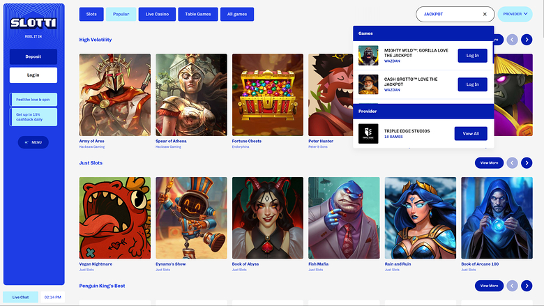 Machines à sous Casino sur ordinateur Jackpot