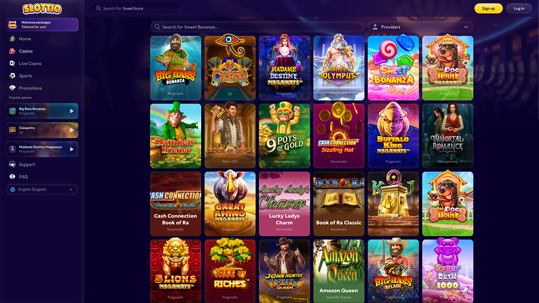 Juegos de escritorio de Slottio Casino