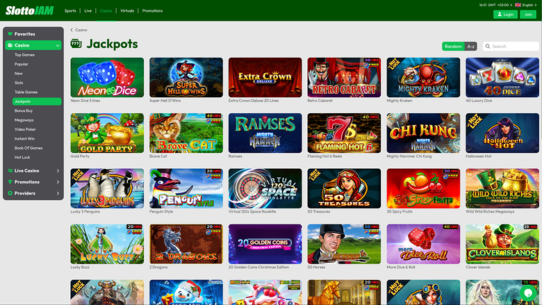 Jackpot de bureau de SlottoJam Casino