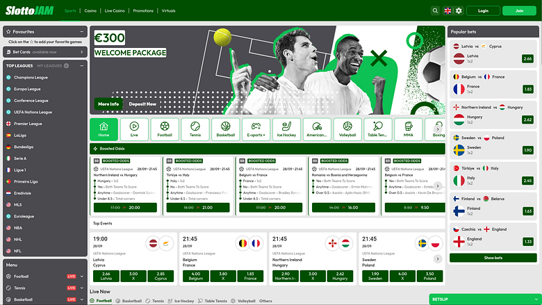 Sports de bureau de SlottoJam Casino