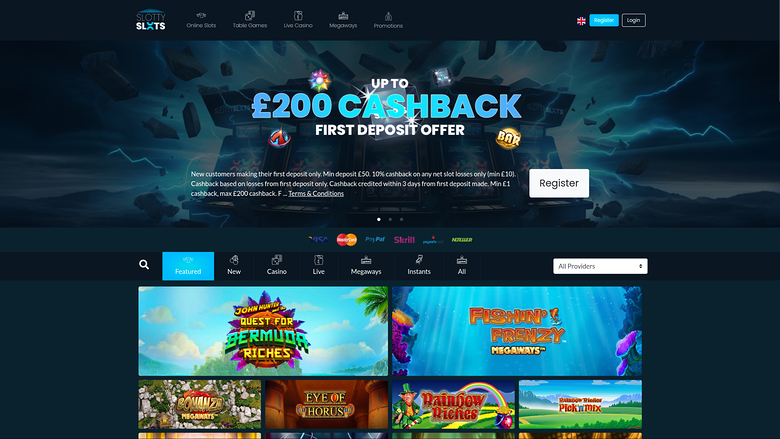 Slotty Slots Casino Desktop-Startseite
