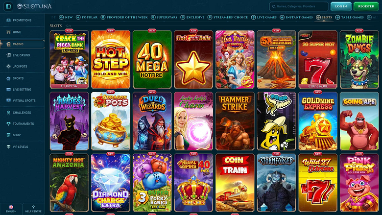 Slotuna Casino Desktop Games