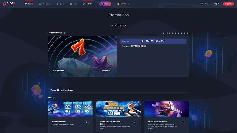 Promociones de escritorio de SlotV Casino
