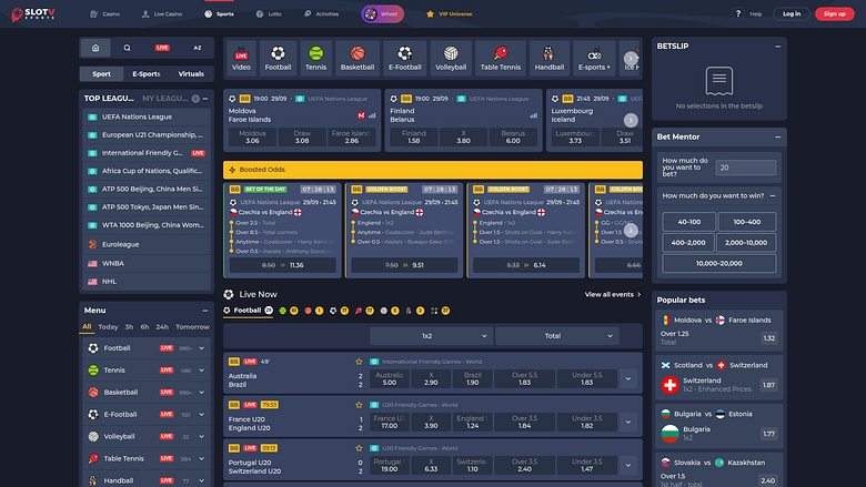 Deportes de escritorio de SlotV Casino