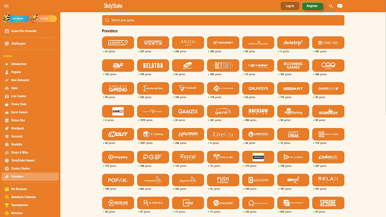 SlotyStake Casino Desktop-Spieleentwickler