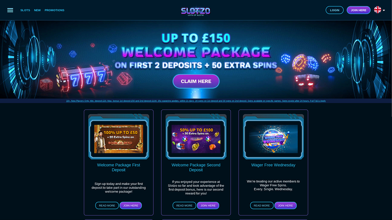 Promotions de bureau de Slotzo Casino