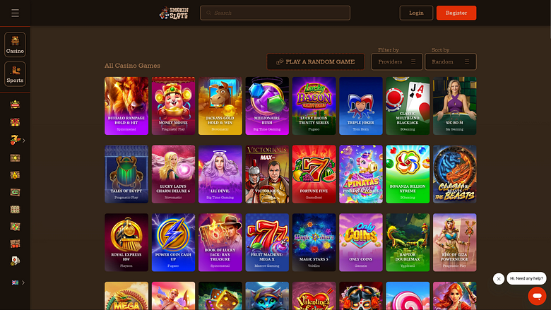 Smokin Slots Casino Desktop Games