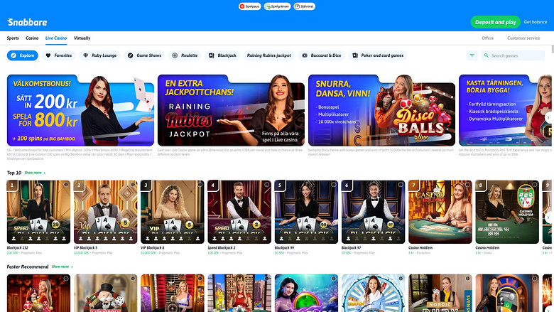 Faster Casino Desktop Live Dealer