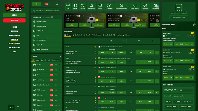 Sombrero Spins Casino Desktop Sport