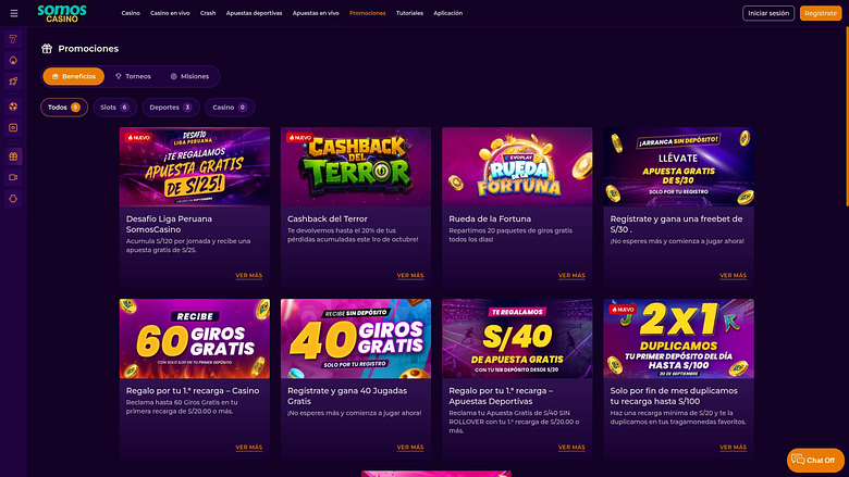 Somos Casino Desktop-Aktionen