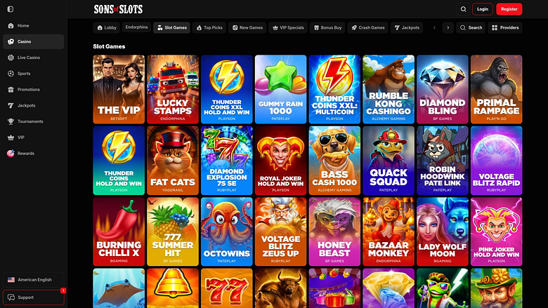 Jeux de casino Sons of Slots pour ordinateur