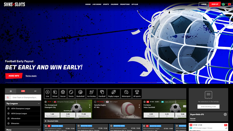 Sports de bureau de Sons of Slots Casino