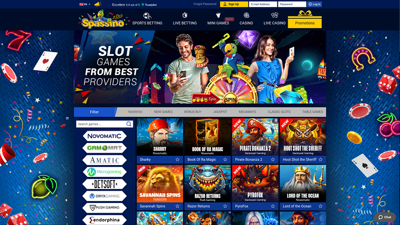 Juegos de escritorio de Spassino Casino