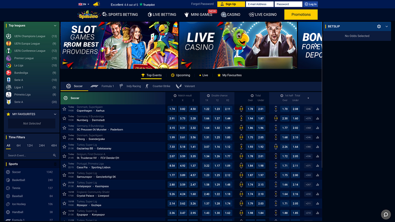 Deportes de escritorio de Spassino Casino