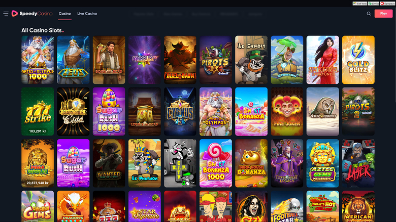 Speedy Casino Desktop-Spiele