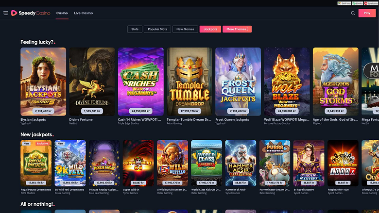 Speedy Casino Desktop Jackpot