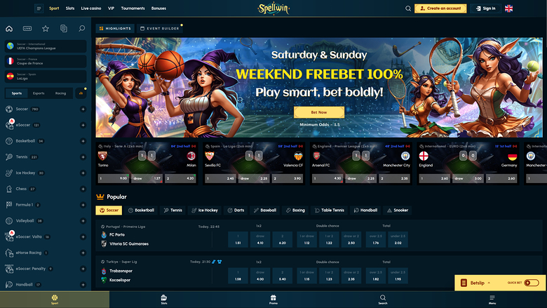 Sport de bureau de SpellWin Casino