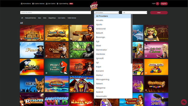 Développeurs de jeux de bureau de SpicyJackpots Casino