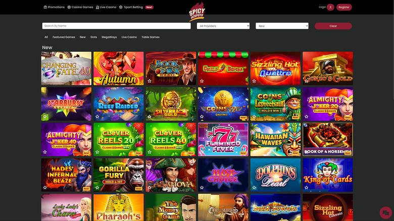 Nouveaux jeux de bureau de SpicyJackpots Casino