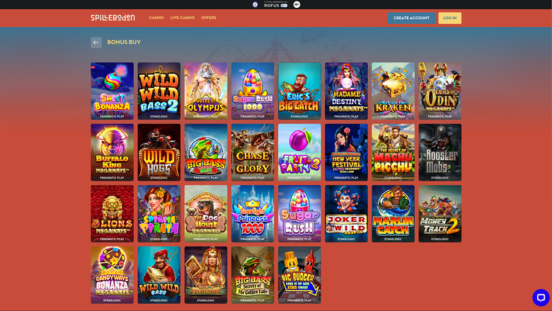 Achat de bonus de Spilleboden Casino sur ordinateur