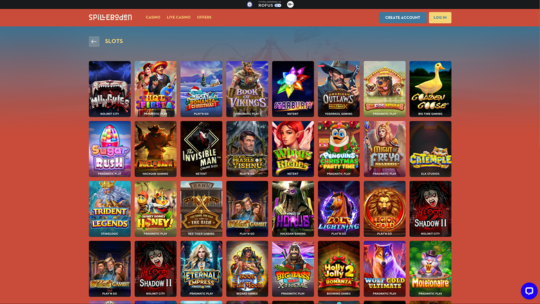 Jeux de Spilleboden Casino sur ordinateur