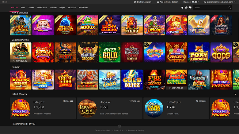 Spin Galaxy Casino Desktop-Spiele