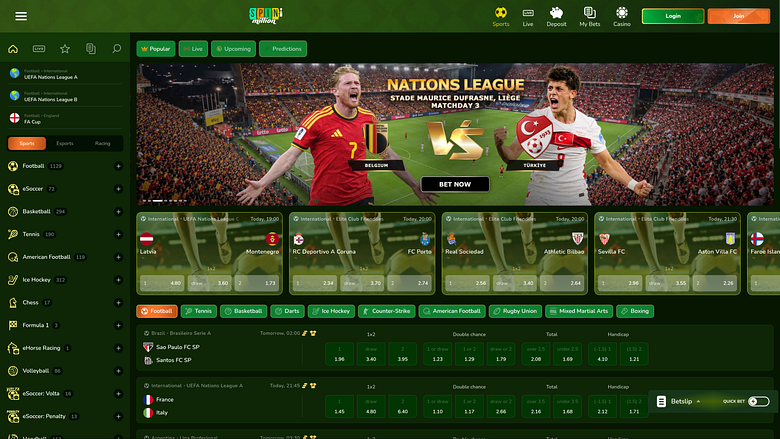 Cassino Spin Million para Desktop Esportes