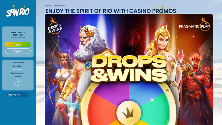 Promotions de bureau de Spin Rio Casino