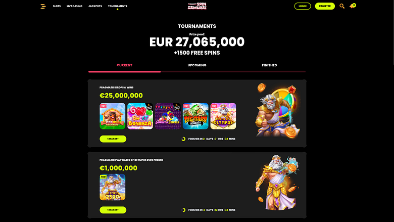 Tournois de casino Spin Samurai sur ordinateur
