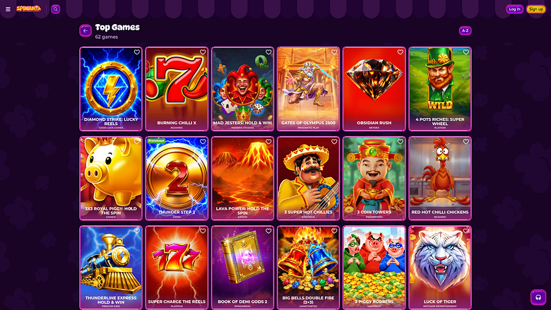 Игры для ПК в казино Spinania
