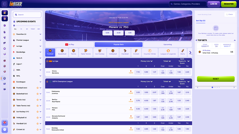 Spinbara Casino Jeux de bureau