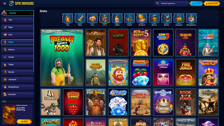 Jeux de casino SpinDragons pour ordinateur