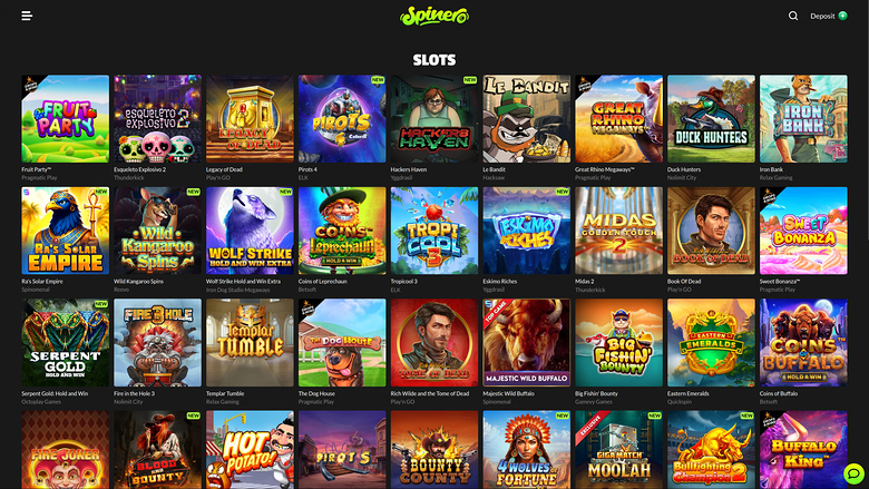 Spinero Casino Desktop-Spiele