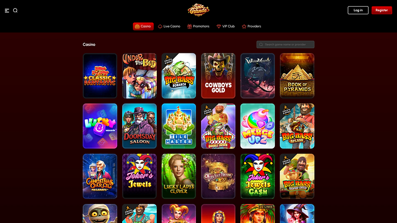 Juegos de escritorio de SpinGrande Casino