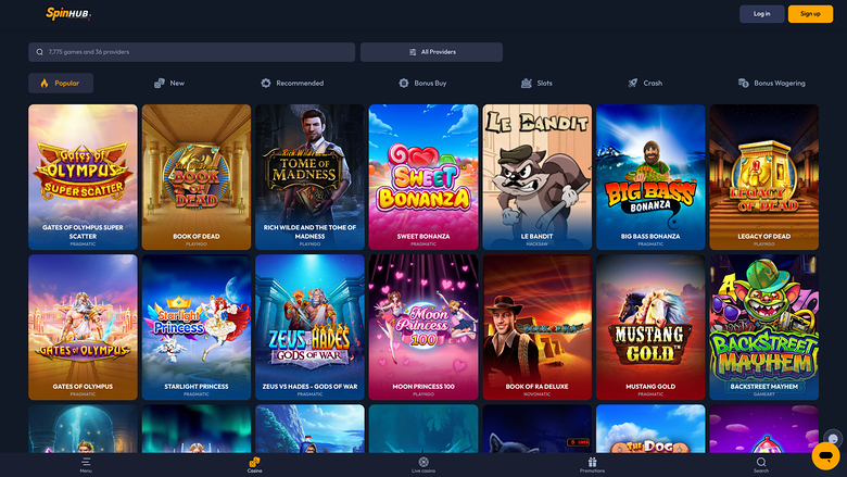 Spinhub Casino Games