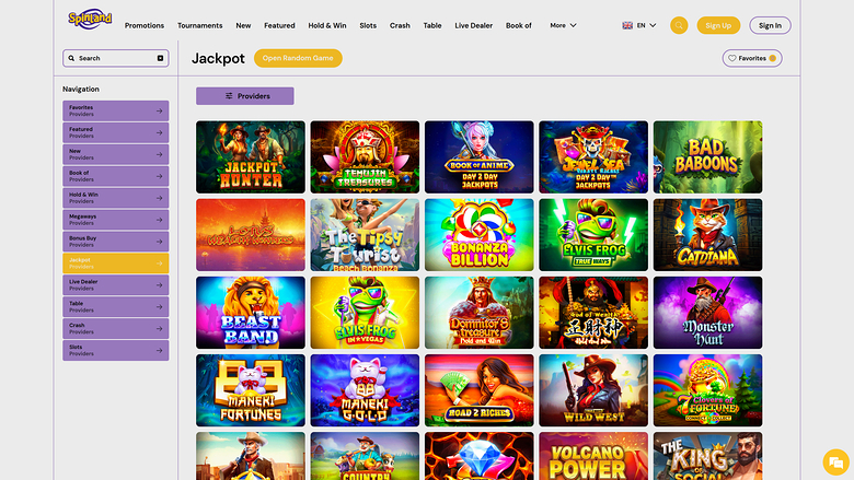Spinland.bet Casino Desktop Jackpot