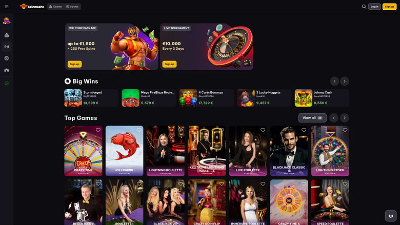 Spinmacho Casino Desktop Live Dealer