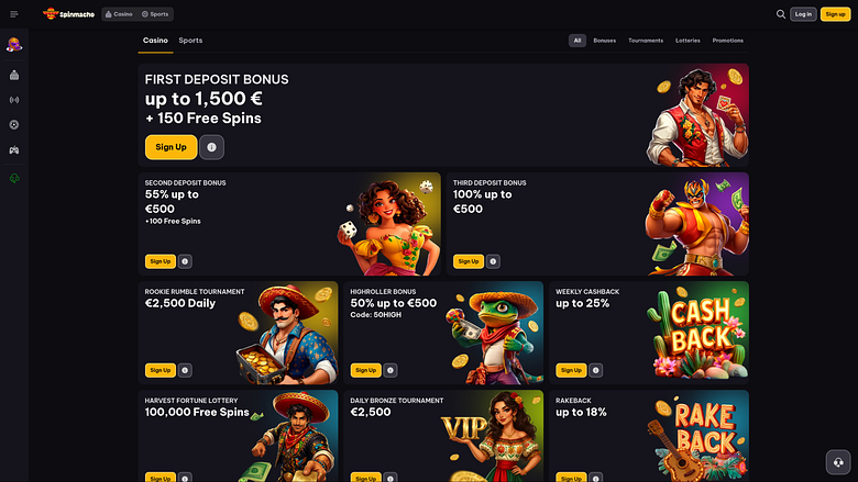 Spinmacho Casino Desktop Promotions