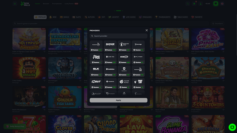 Spinmills Casino Desktop-Spieleentwickler