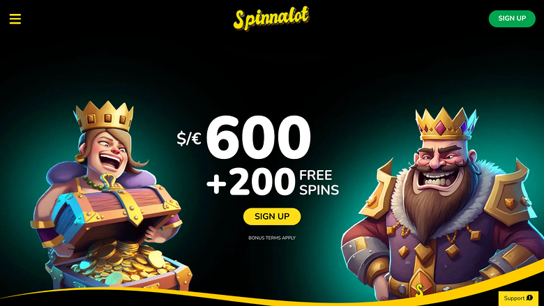 Spinnalot Casino Desktop Homepage