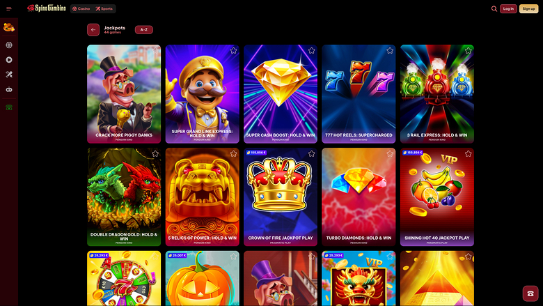 Jackpot de escritorio de Spinogambino