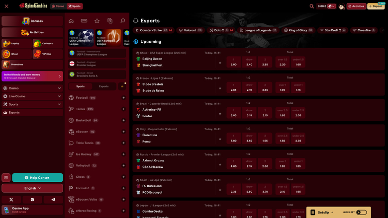 Deportes móviles Spinogambino