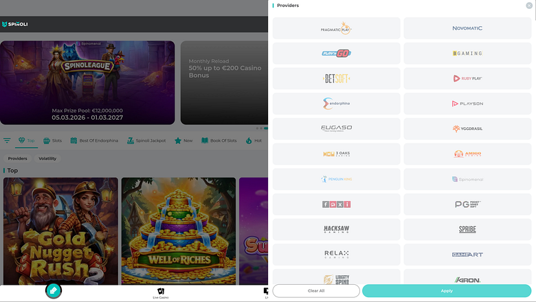 Sviluppatori di giochi per computer Spinoli Casino