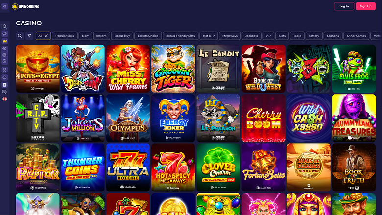 Juegos de escritorio del casino Spinorhino