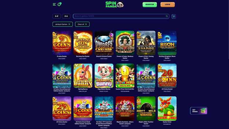 SpinPanda Casino Desktop Jackpot