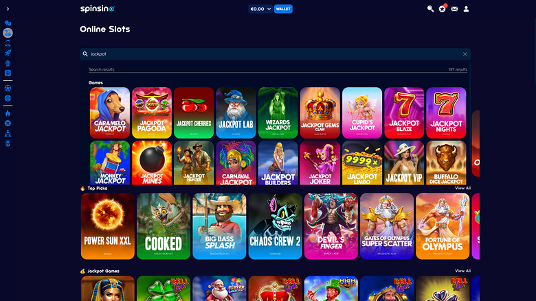 Premio mayor de escritorio de Spinsino Casino