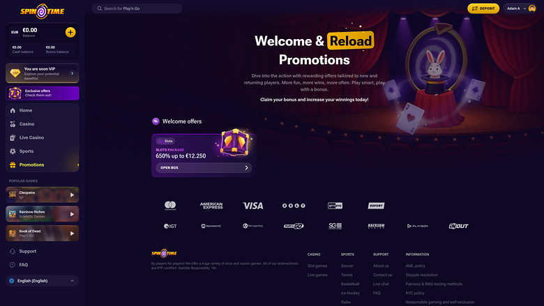 SpinTime Desktop Promotions