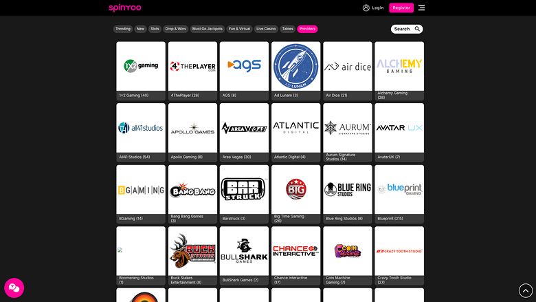 Développeurs du jeu de casino Spinyoo pour ordinateur