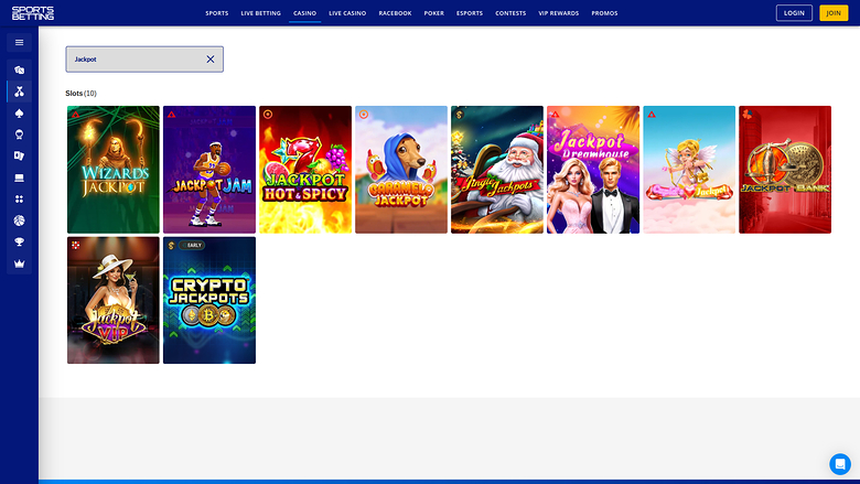 Jackpot sur ordinateur du casino de paris sportifs