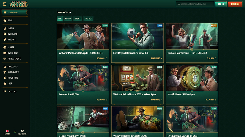 Promozioni desktop di Spybet Casino